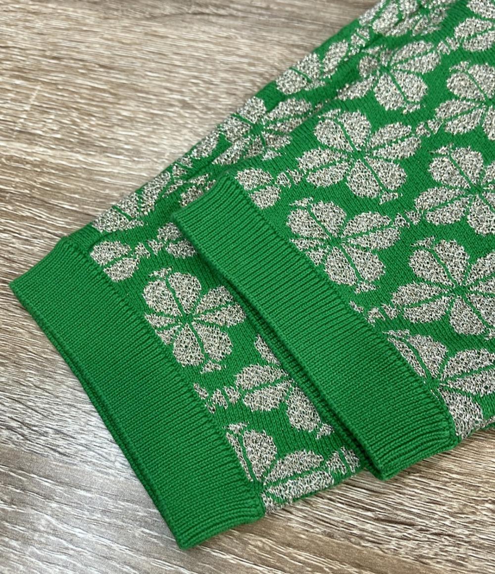 Kate Spade フローラルスペード Vネックニットトップス レディース SIZE XS ケイトスペード