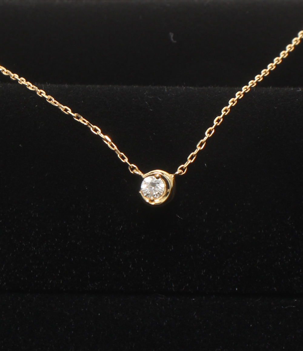 美品 STAR JEWELRY ネックレス K18 ダイヤ 0.04ct レディース スタージュエリー