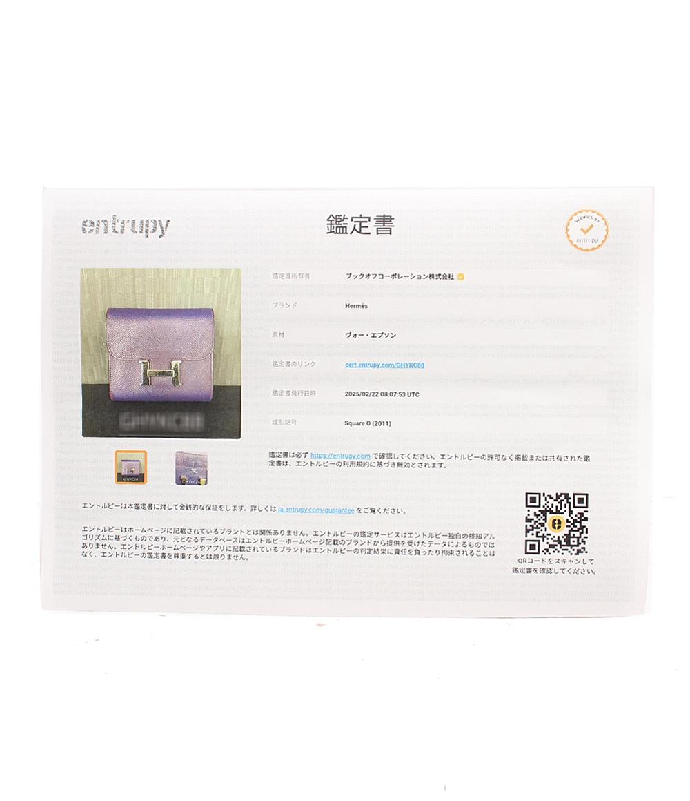 エルメス 財布 □O刻印 シルバー金具 コンスタンスコンパクト ヴォー・エプソン レディース HERMES