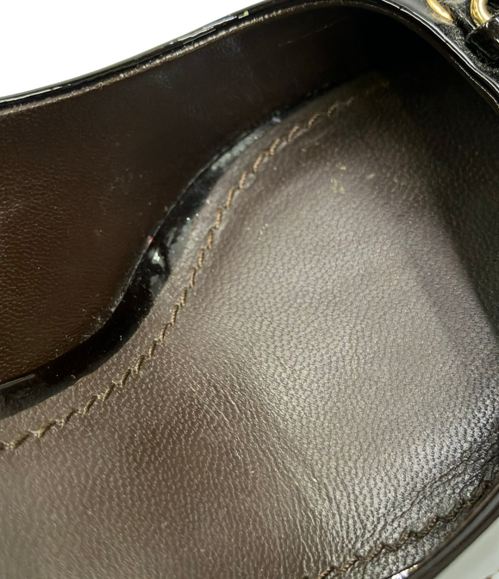 美品 LOUIS VUITTON ダミエ オープントゥエナメルパンプス SC 0181 レディース SIZE 36 1/2 ルイ・ヴィトン