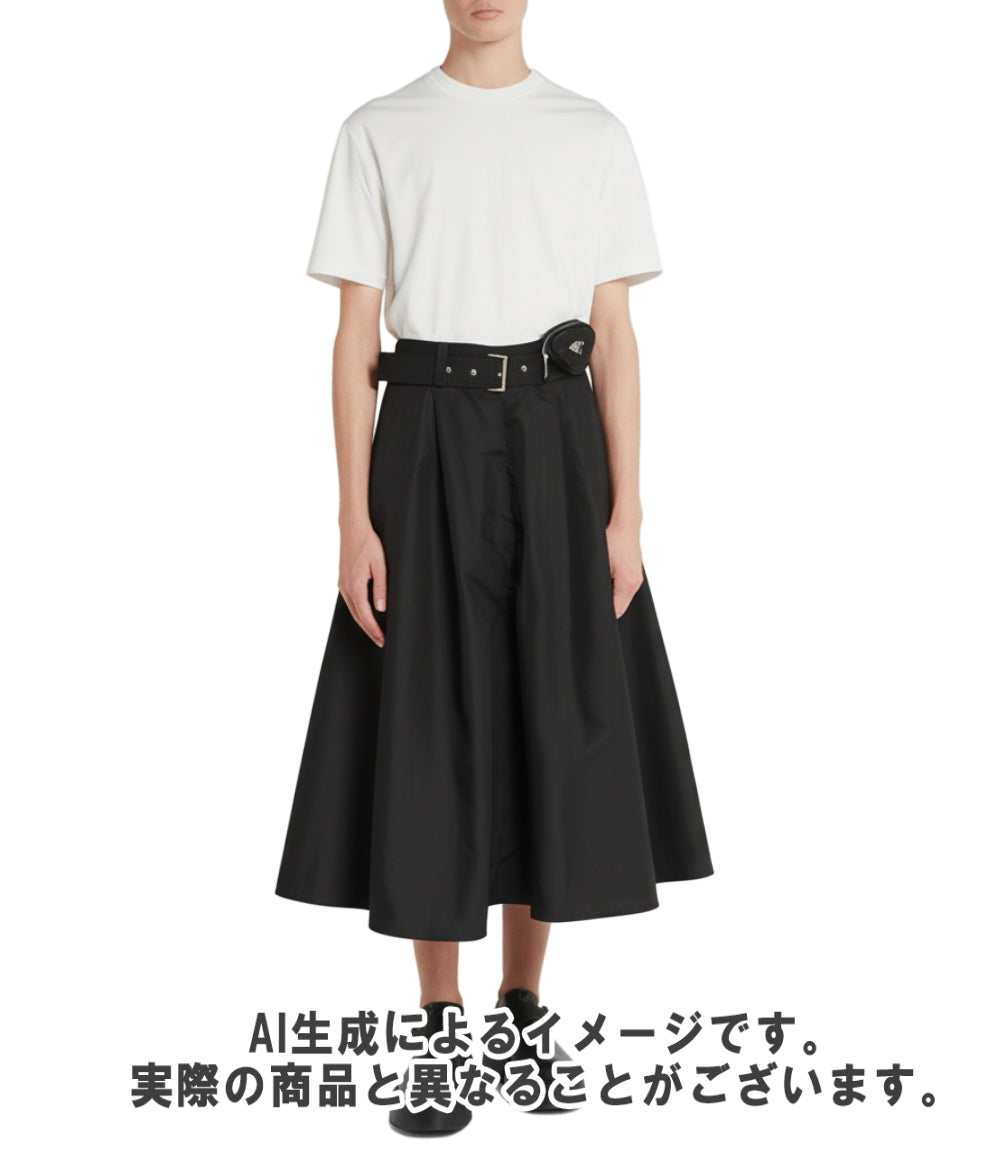 プラダ ナイロンスカート ロゴプリント トライアングル ポーチ Re-Nylon ASC1 2023 816 21H953 S232 1WQ8 レディース SIZE 38 (M) PRADA