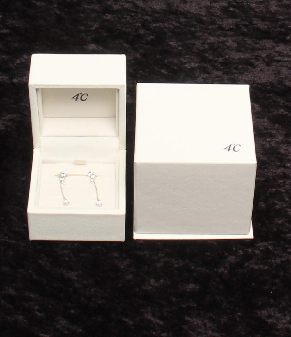美品 4℃ ピアス K10 ブルートパーズ ホワイトトルマリン ホワイトトパーズ レディース ヨンドシー