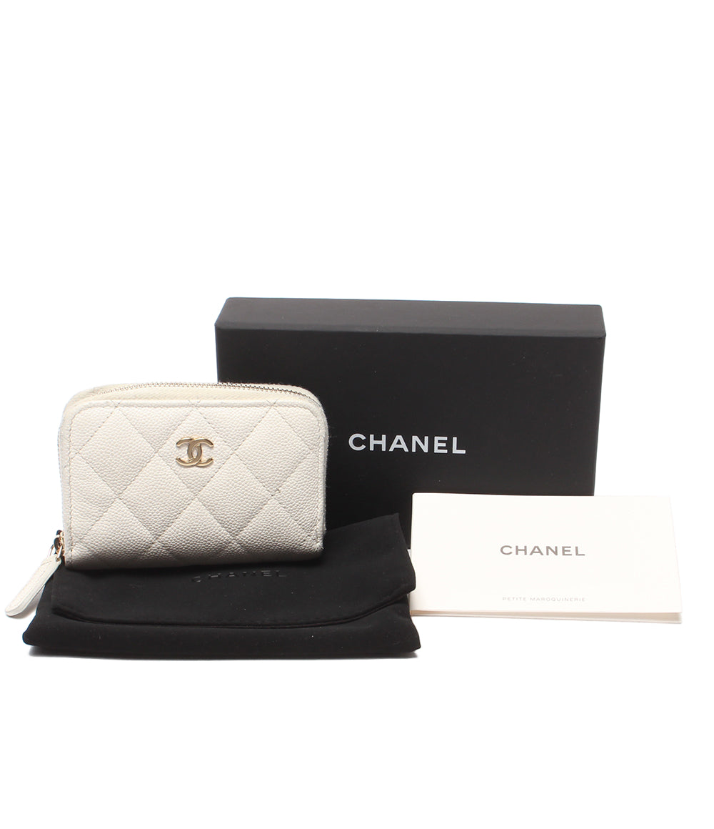 CHANEL コインケース ゴールド金具 キャビアスキン マトラッセ ココマーク レディース シャネル