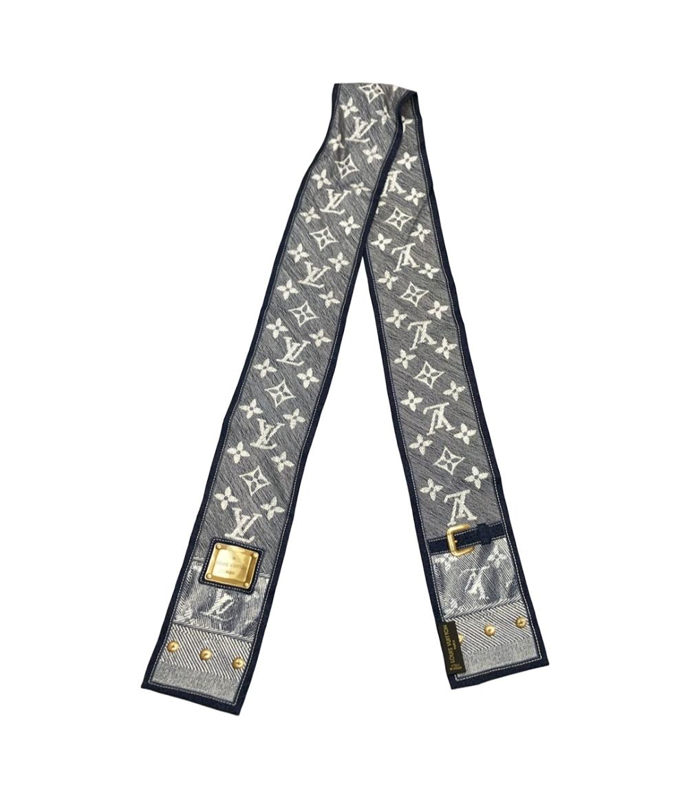 LOUIS VUITTON バンドー シルク 100% モノグラム ニューデニム M72558