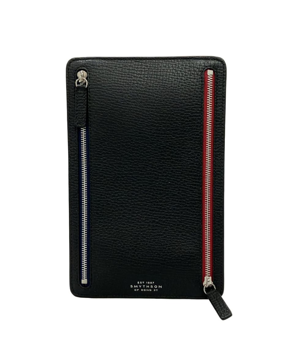 美品 SMYTHSON ポーチ ジップカレンシーケース 牛革 ユニ