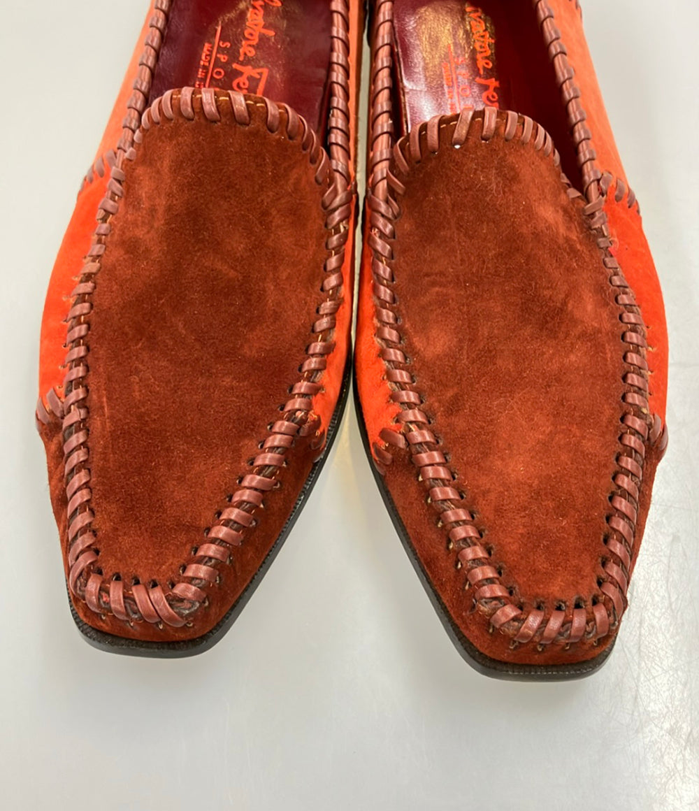 Salvatore Ferragamo パッチワークローファー スエード レディース SIZE 7 C (24.5cm) サルヴァトーレフェラガモ