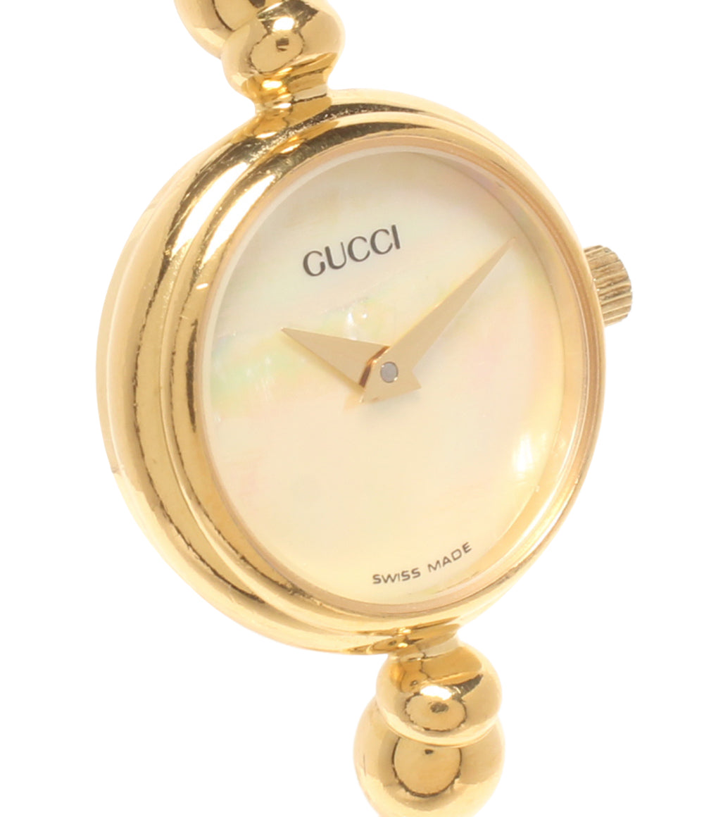 GUCCI 腕時計 バングルウォッチ クオーツ シェル 2700.2.L レディース グッチ
