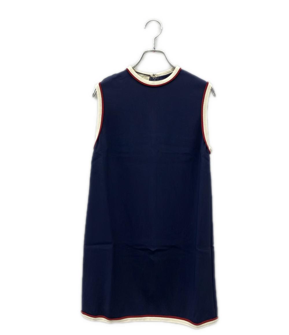 GUCCI パイピング ノースリーブワンピース レディース SIZE 40 (S