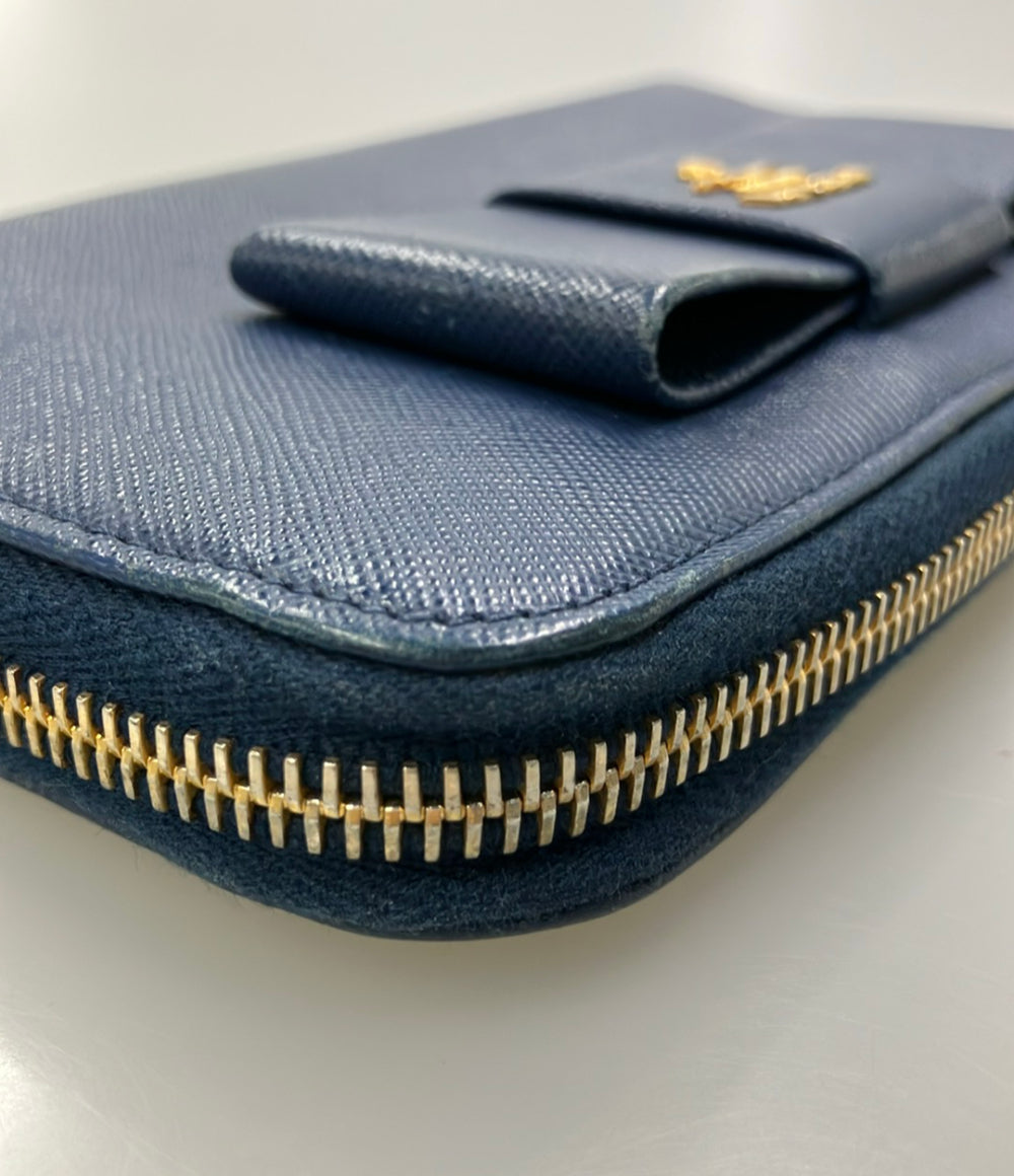 PRADA ラウンドファスナー長財布 レザー レディース プラダ