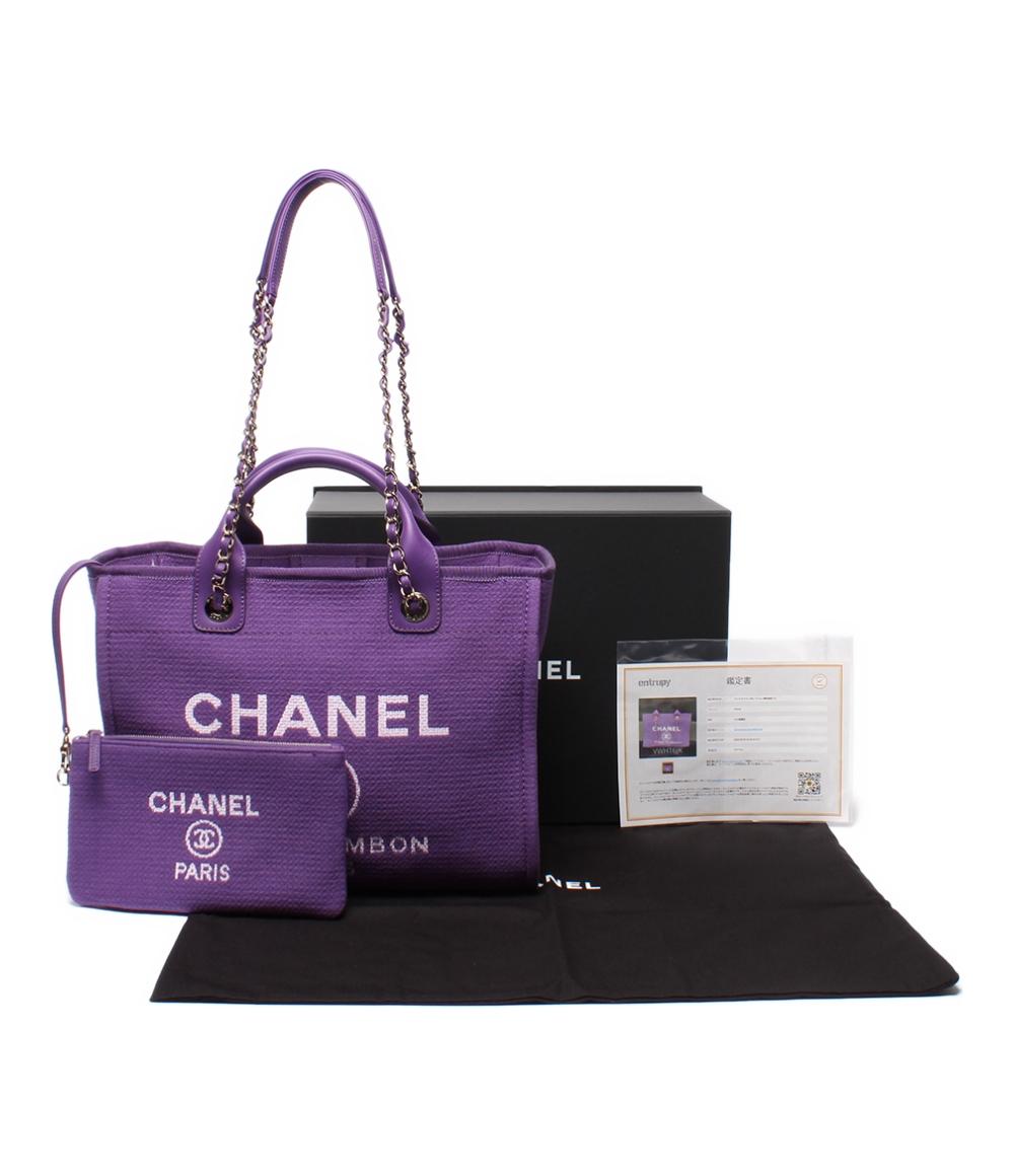 美品 CHANEL トートバッグ ハンドバッグ ゴールド金具 肩掛け ドーヴィル AS3257 レディース シャネル