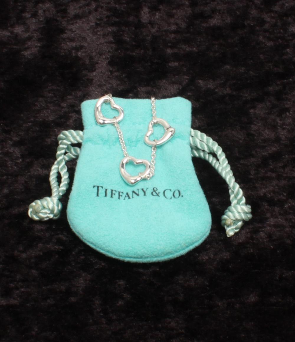 美品 TIFFANY&Co. ネックレス SV925 エルサ ペレッティ オープンハート レディース ティファニー