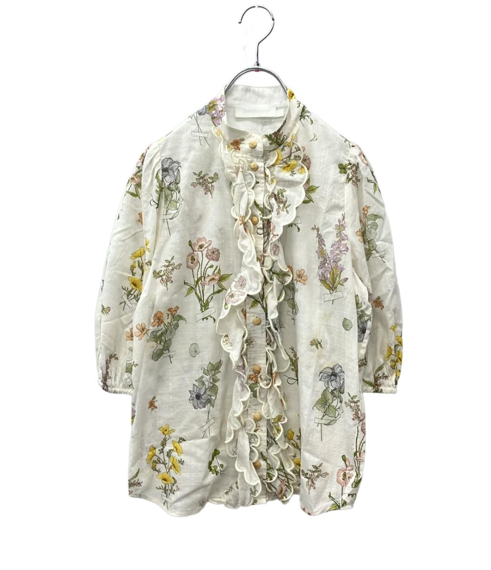 ZIMMERMANN 長袖ブラウス シャツ 花柄 ホワイト レディース SIZE ZIMMERMANN 長袖ブラウス シャツ 花柄 ホワイト レディース SIZE