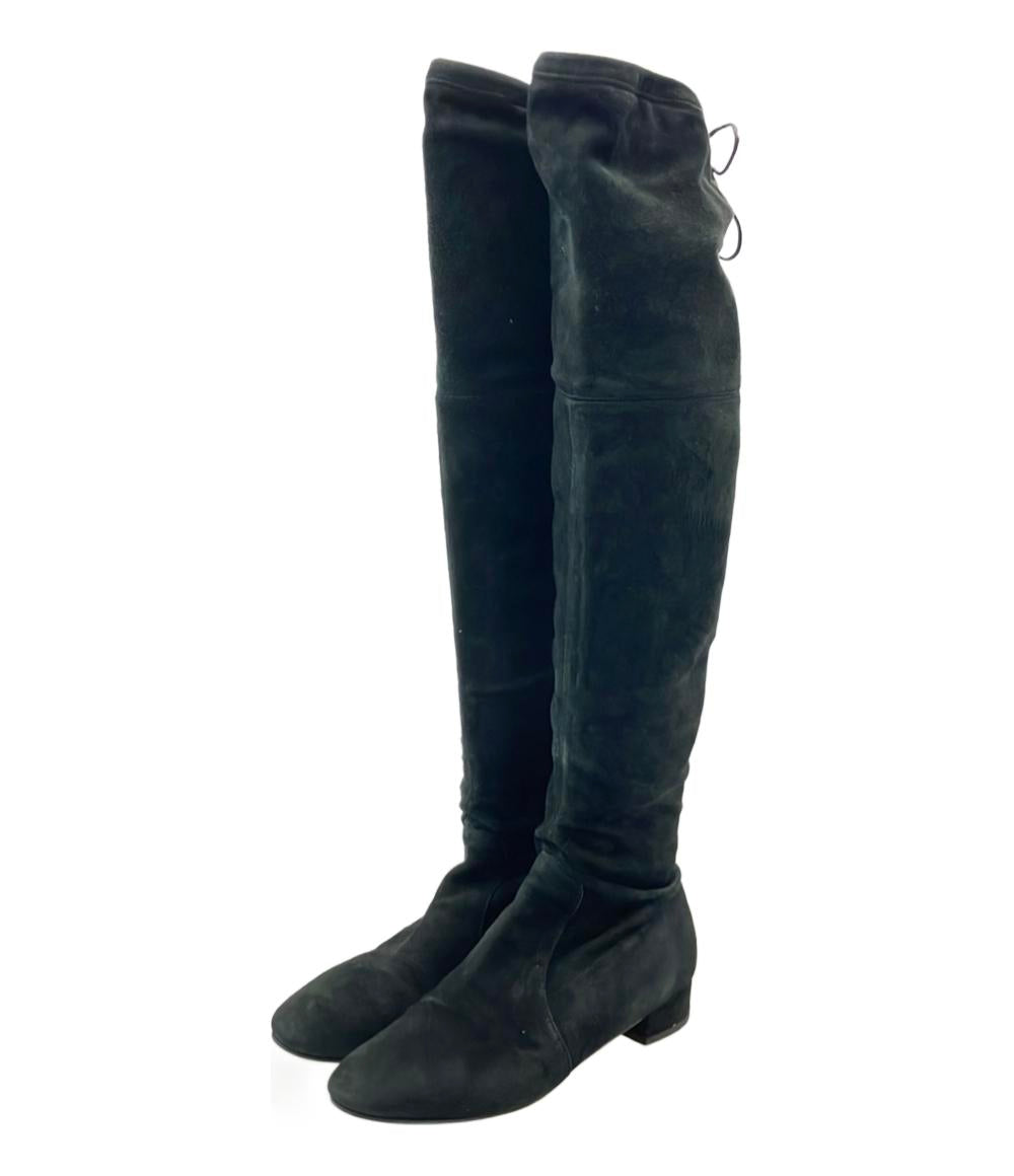 訳あり PRADA ロングブーツ スエード レディース SIZE 38 1/2 (25.5cm