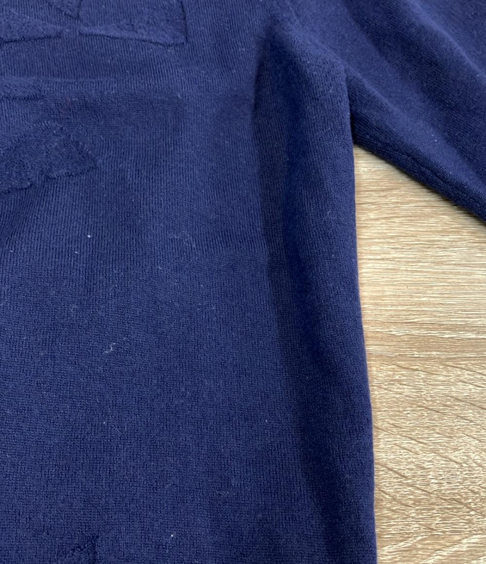 FENDI ニット セーター 長袖 クールネック ネイビーブルー FZY026 AAUA メンズ SIZE 48 (L) フェンディ