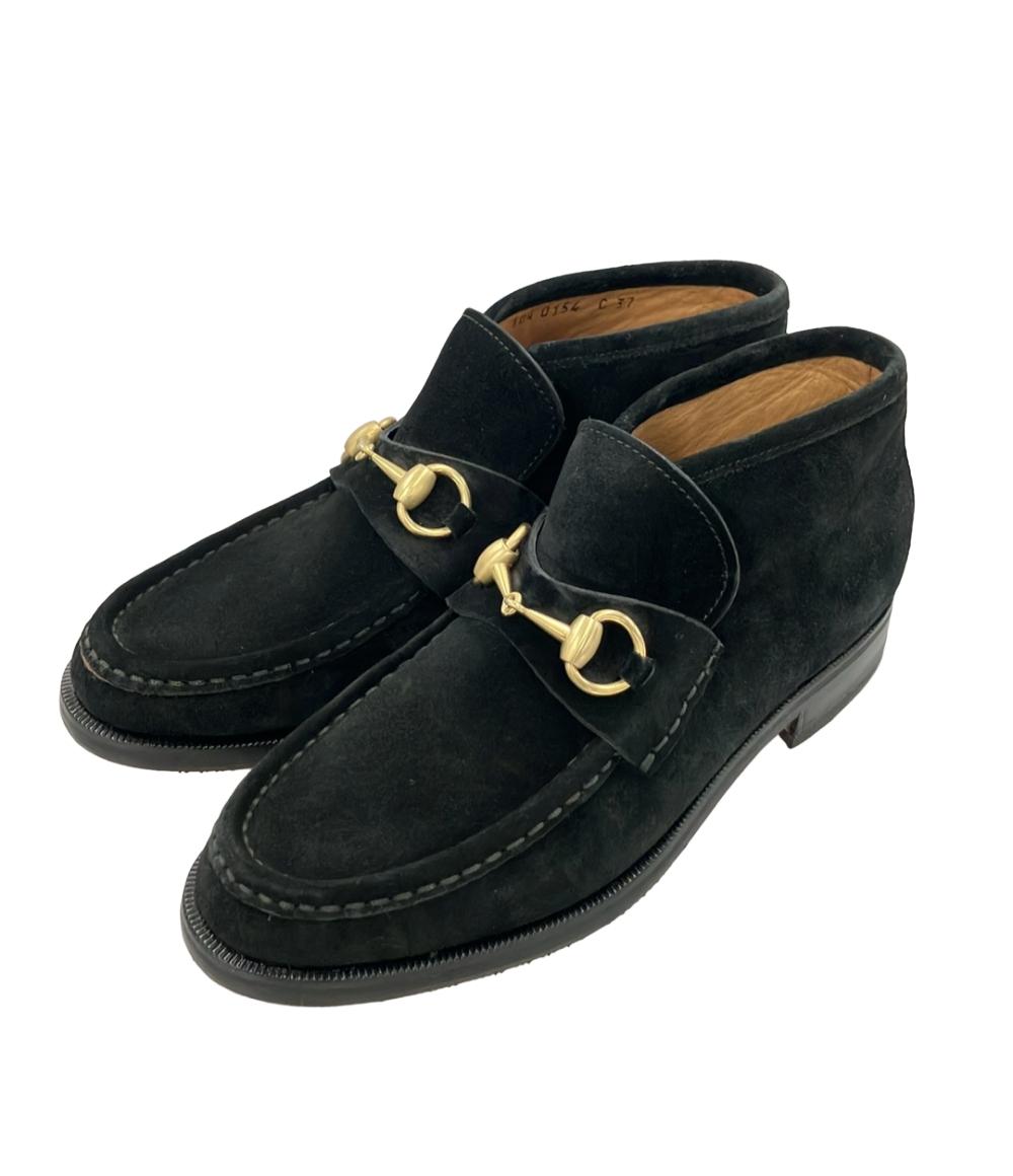 GUCCI ブラック スエード ローファー 人気アイテムをお得に GUCCI グッチ ホースビット スエード ローファー