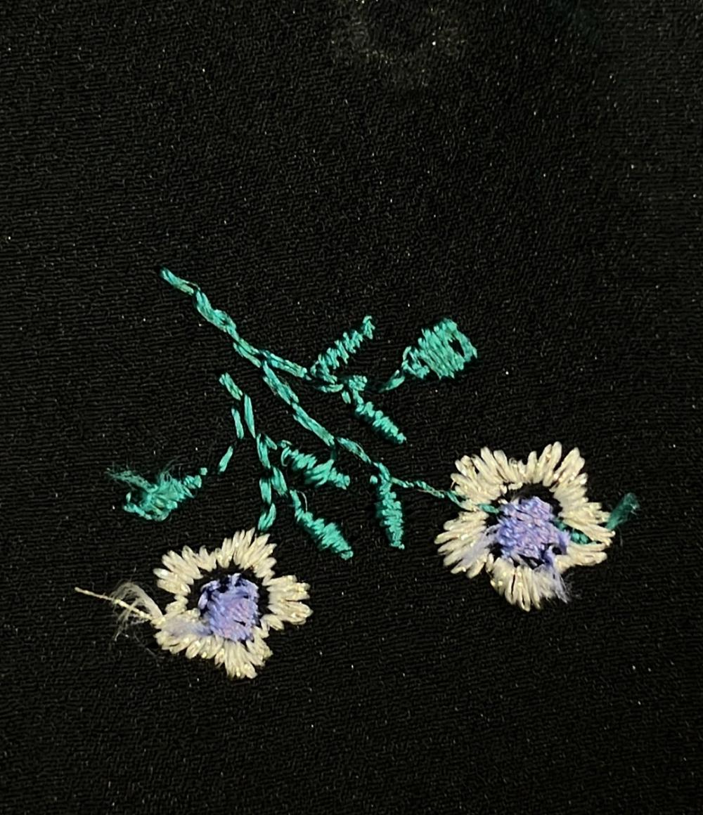 TICCA 長袖シャツ ブラック シアー 刺繍 フラワーエンブロイダリーシャツ TBDA-361 レディース SIZE F (M) ティッカ