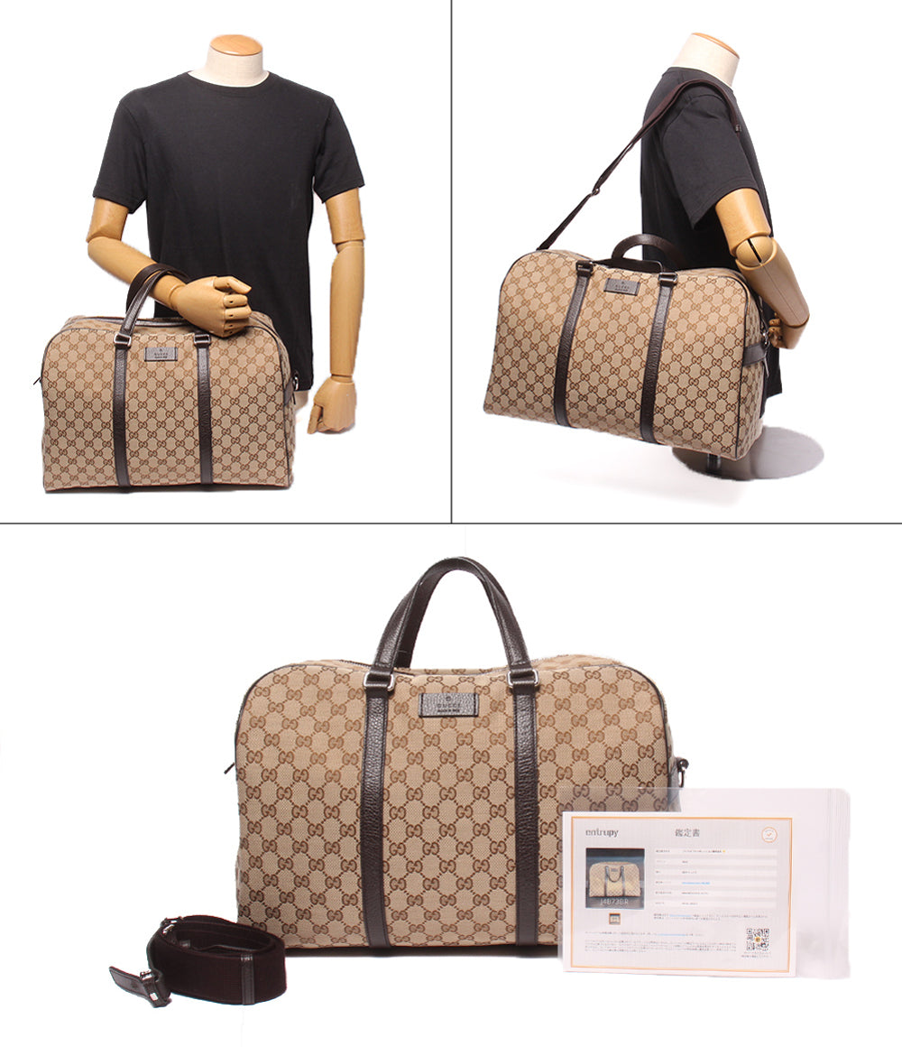 GUCCI 2WAY ボストンバッグ ショルダーバッグ 肩掛け GGキャンバス 449167 493075 メンズ レディース グッチ