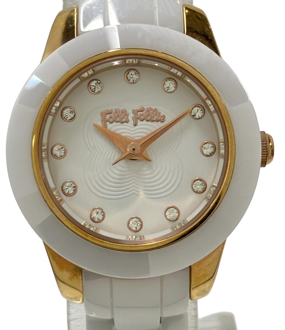 フォリフォリ 腕時計 クオーツ ホワイト レディース Folli Follie
