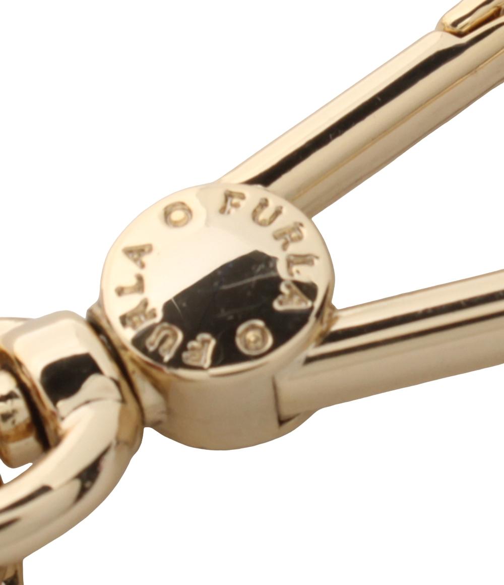 美品 Furla チャーム キーリング リボン レディース フルラ