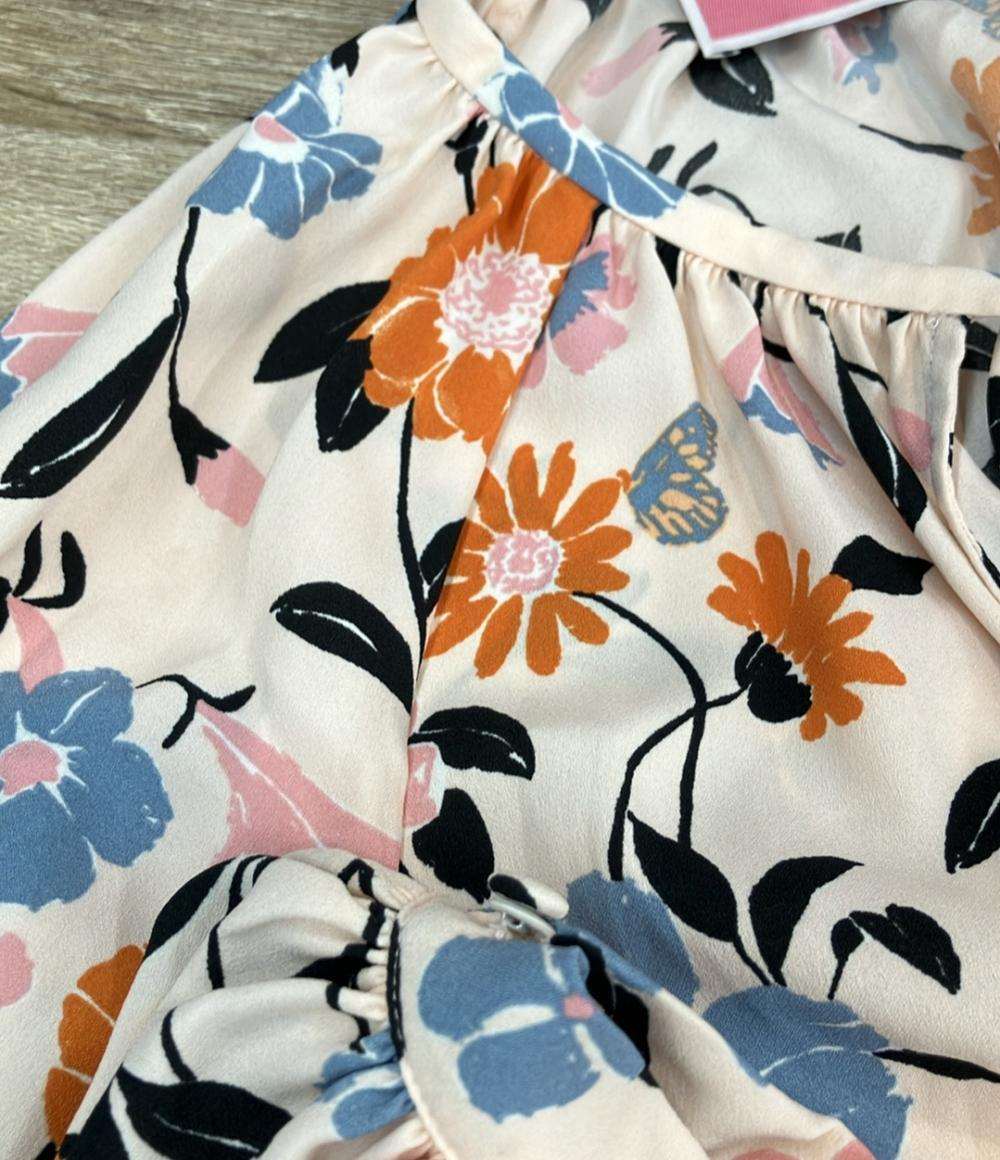 Kate Spade 長袖ワンピース リボン 花柄 レディース SIZE XS ケイトスペード