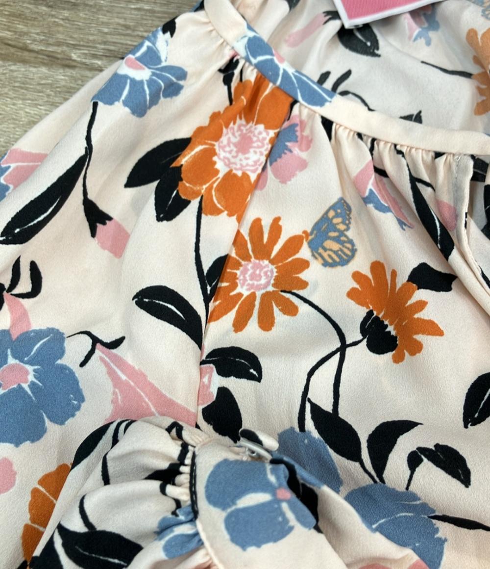 Kate Spade 長袖ワンピース リボン 花柄 レディース SIZE XS ケイトスペード