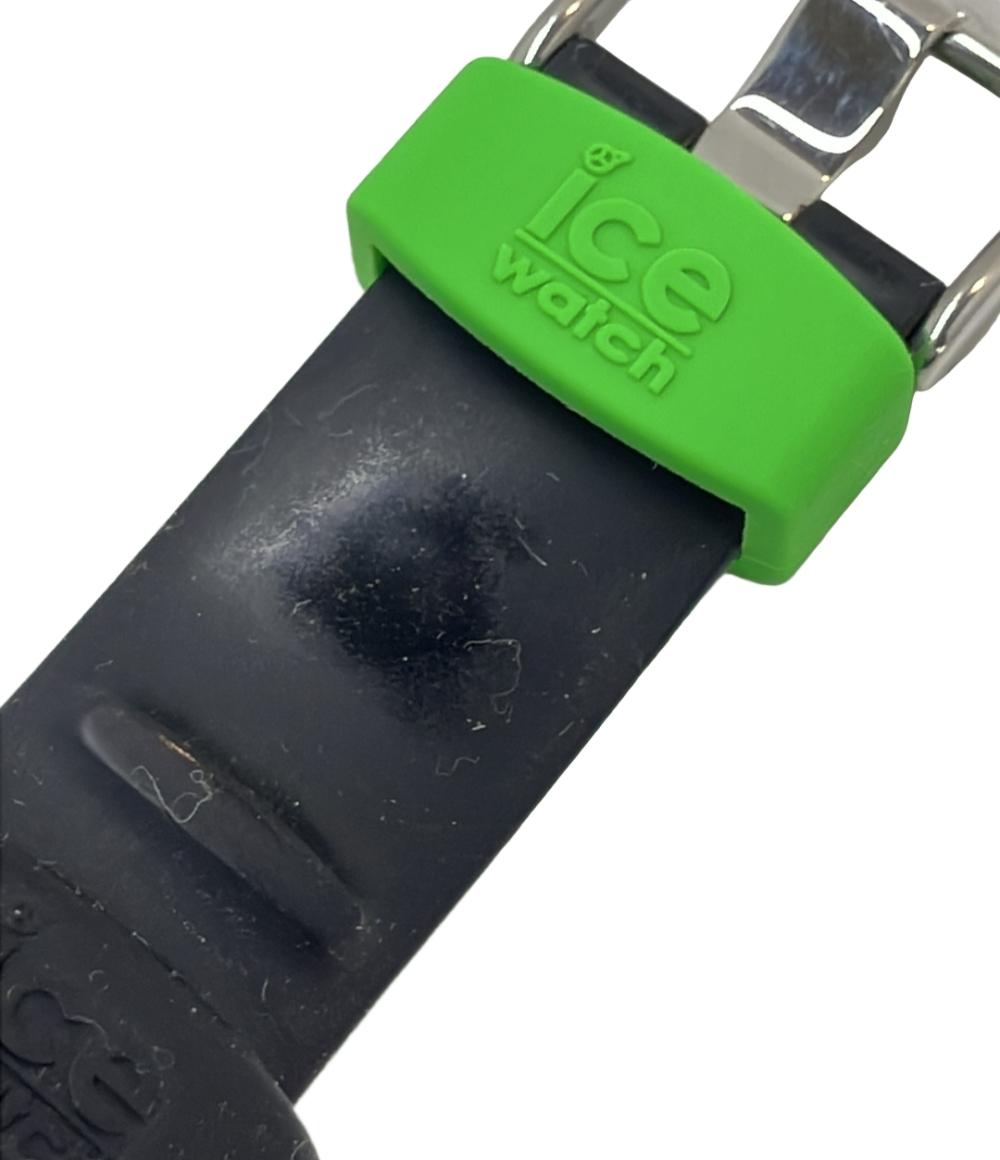 ice watch 腕時計 ブラックグリーンミディアム ピエールクエ クオーツ ブラック 017599 レディース メンズ アイスウォッチ