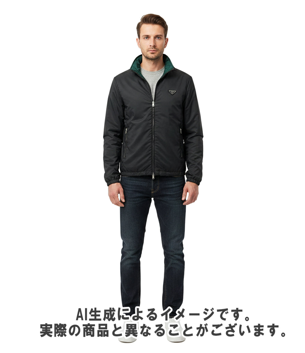 PRADA ブルゾン リバーシブル 三角プレート ジップアップ This is a PRADA reversible nylon jacket SGB223 R232 1060 メンズ SIZE 48 (M) プラダ