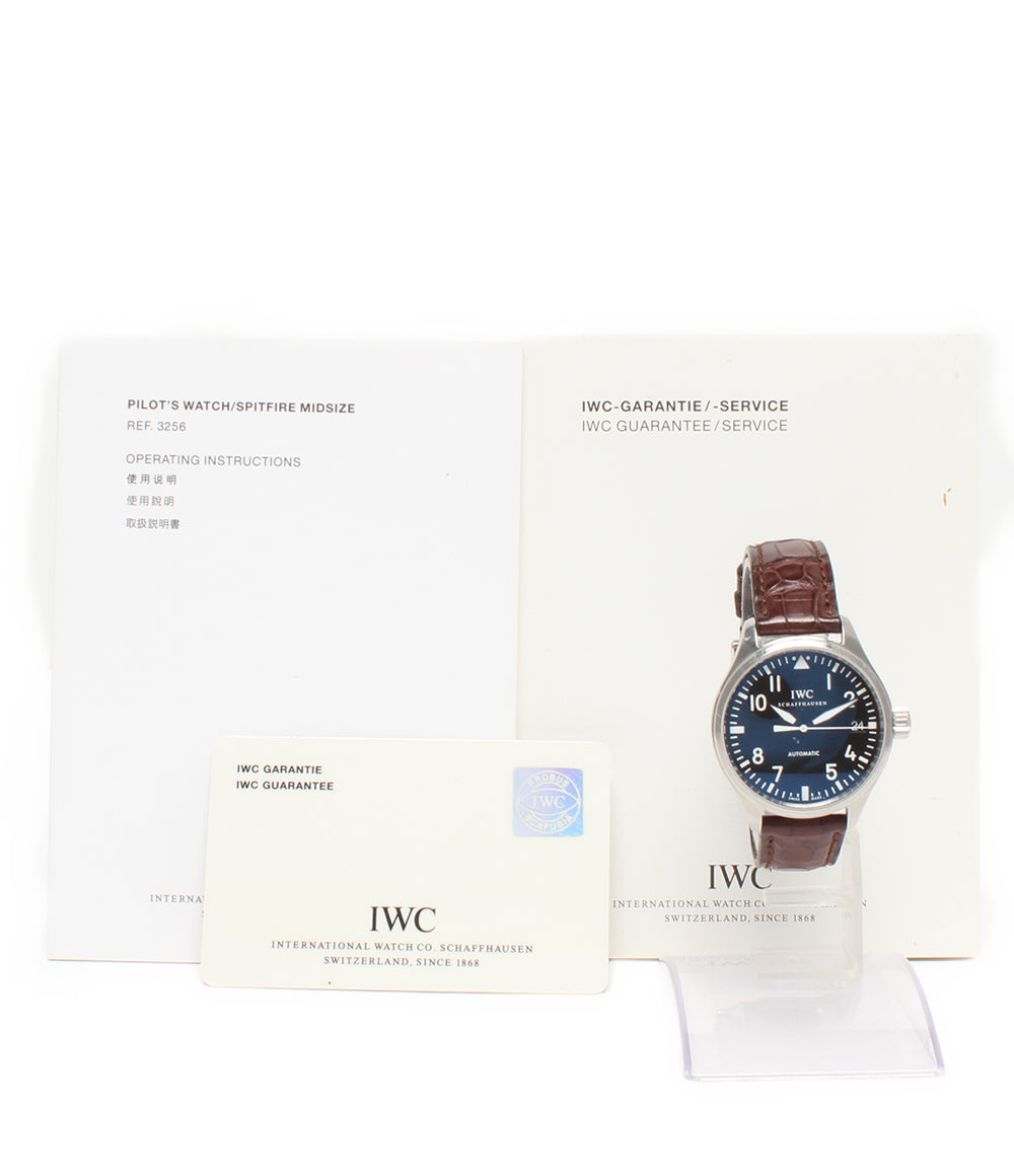 IWC SCHAFFHAUSEN 腕時計 パイロットウォッチ ミッドサイズ 自動巻き ブラック IW325604 メンズ アイダブリューシー シャフハウゼン