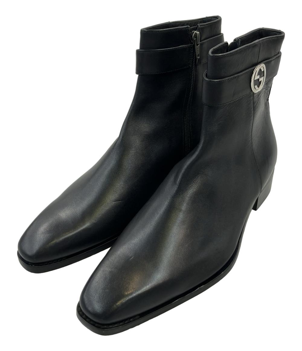 GUCCI ブラック ラバー ショートブーツ GUCCI ブラック ラバー ショートブーツ GUCCI - グッチ GUCCI ブーツ