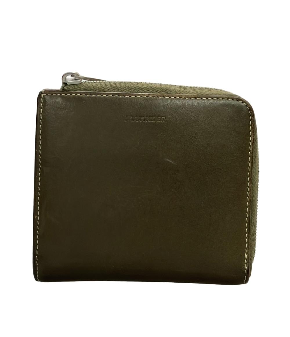JIL SANDER ベージュ　L字二つ折り財布 ジルサンダー L字ファスナー二つ折り財布 ユニセックス JIL