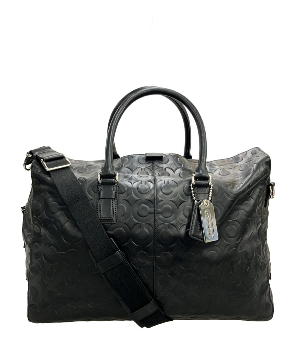 COACH ブラック レザー ボストンバッグ　大容量 COACH（コーチ） ボストンバッグ 旅行かばん メンズ COACH 2Way レザー