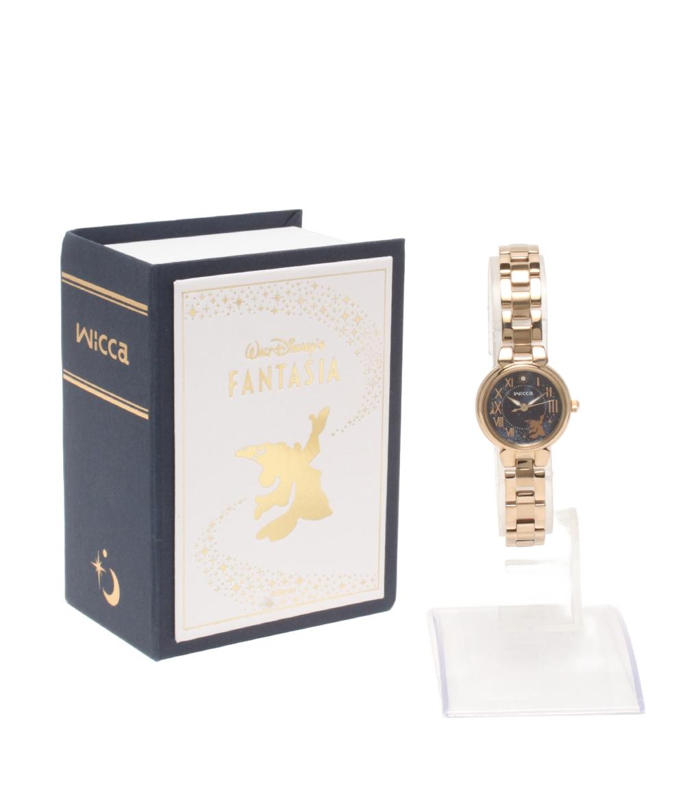 美品 CITIZEN 腕時計 ディズニー ファンタジア ウィッカ wicca ソーラー ネイビー系 E031-A15TB07 レディース シチズン