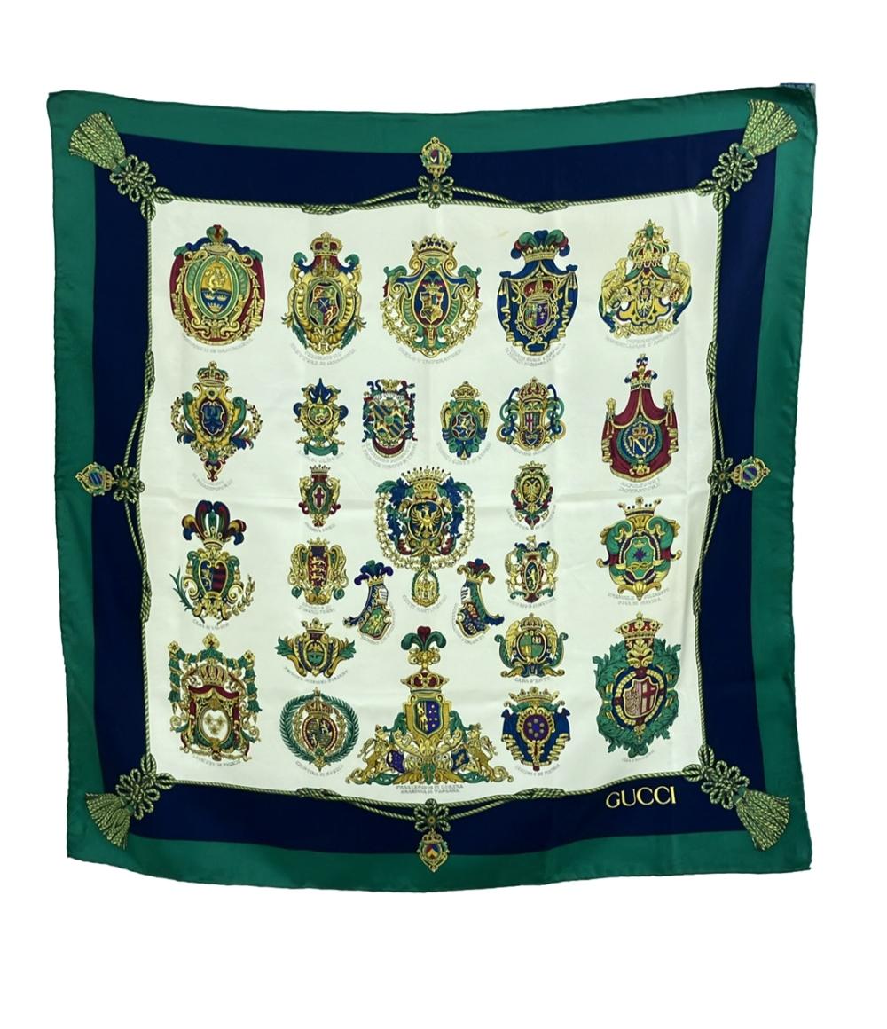 GUCCI スカーフ シルク100% 紋章 レディース メンズ グッチ – Rehello