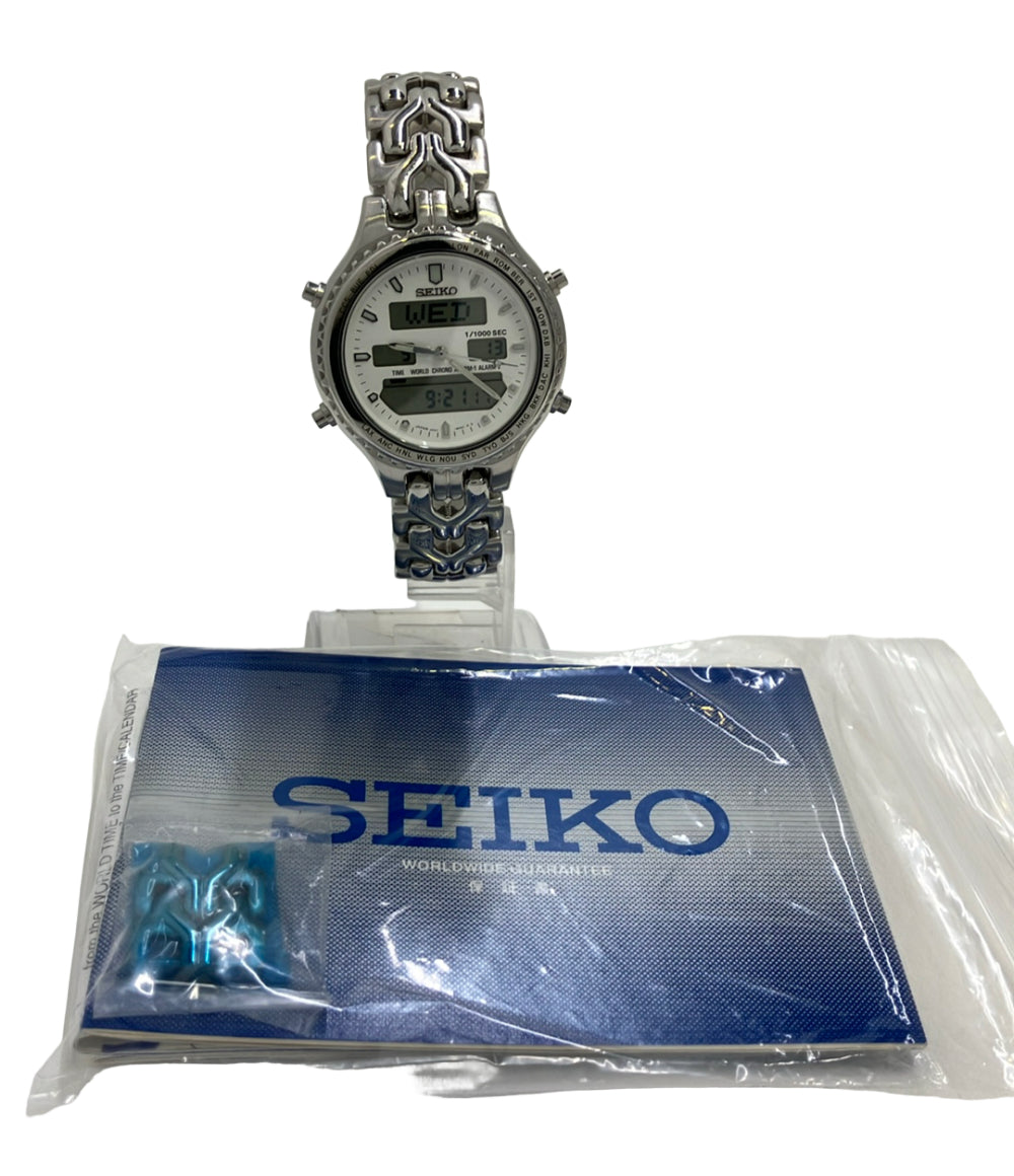 SEIKO 腕時計 クオーツ ホワイト H021-8050 メンズ セイコー