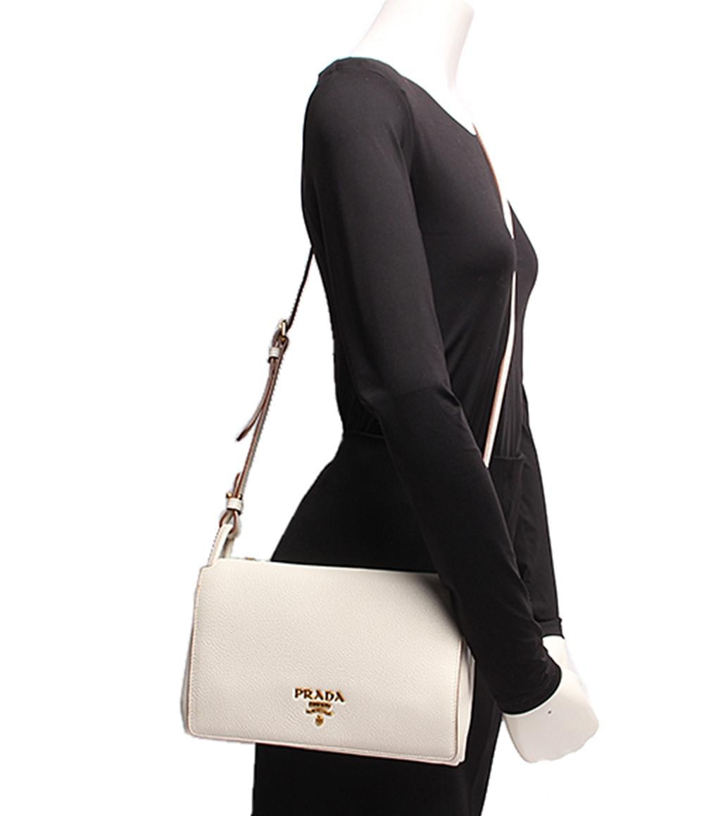 プラダ レザーショルダーバッグ ゴールド金具 ヴィッテロダイノレザー 1BH031 レディース PRADA