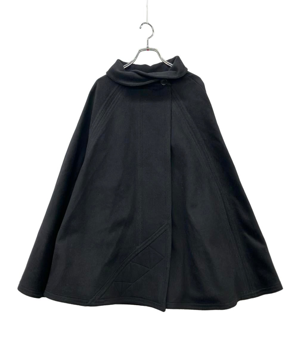 ARMEN 美品　黒 ポンチョ 2ポケット ARMANI COLLEZIONI ポンチョ レディース SIZE 42 (M) アルマーニコレッ