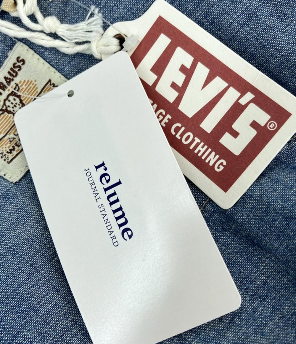 美品 LEVI'S 長袖シャツ 1950年代ウエスタンシャツ再現 ヴィンテージ加工 色落ち加工 25Aw タグ付き SHORTHORN SAWTOOTH INDIGO COSMOS