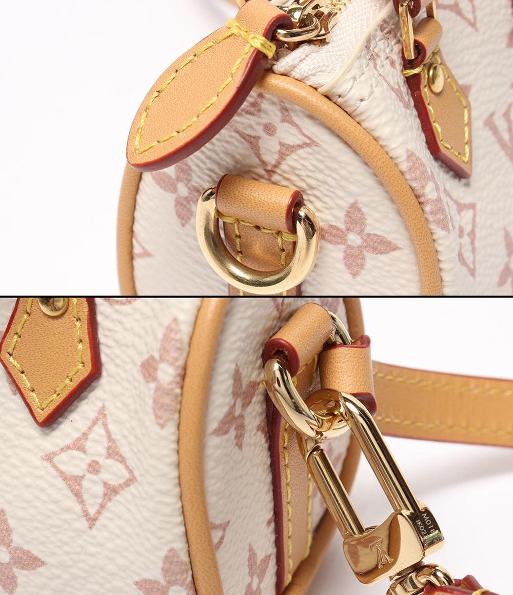 美品 LOUIS VUITTON バッグチャーム マイクロ スピーディ モノグラム デュンヌ M01882 レディース ルイ・ヴィトン