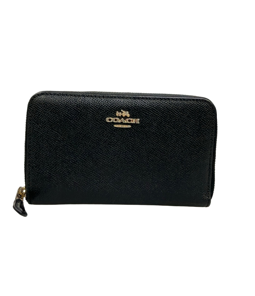 COACH ラウンドファスナー二つ折り財布 レザー レディース コーチ