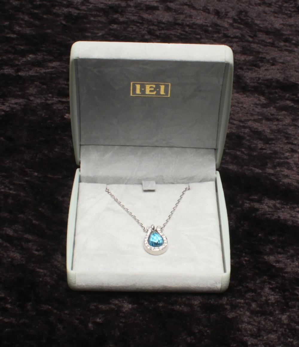 美品 IEI ネックレス SV925 ブルートパーズ レディース