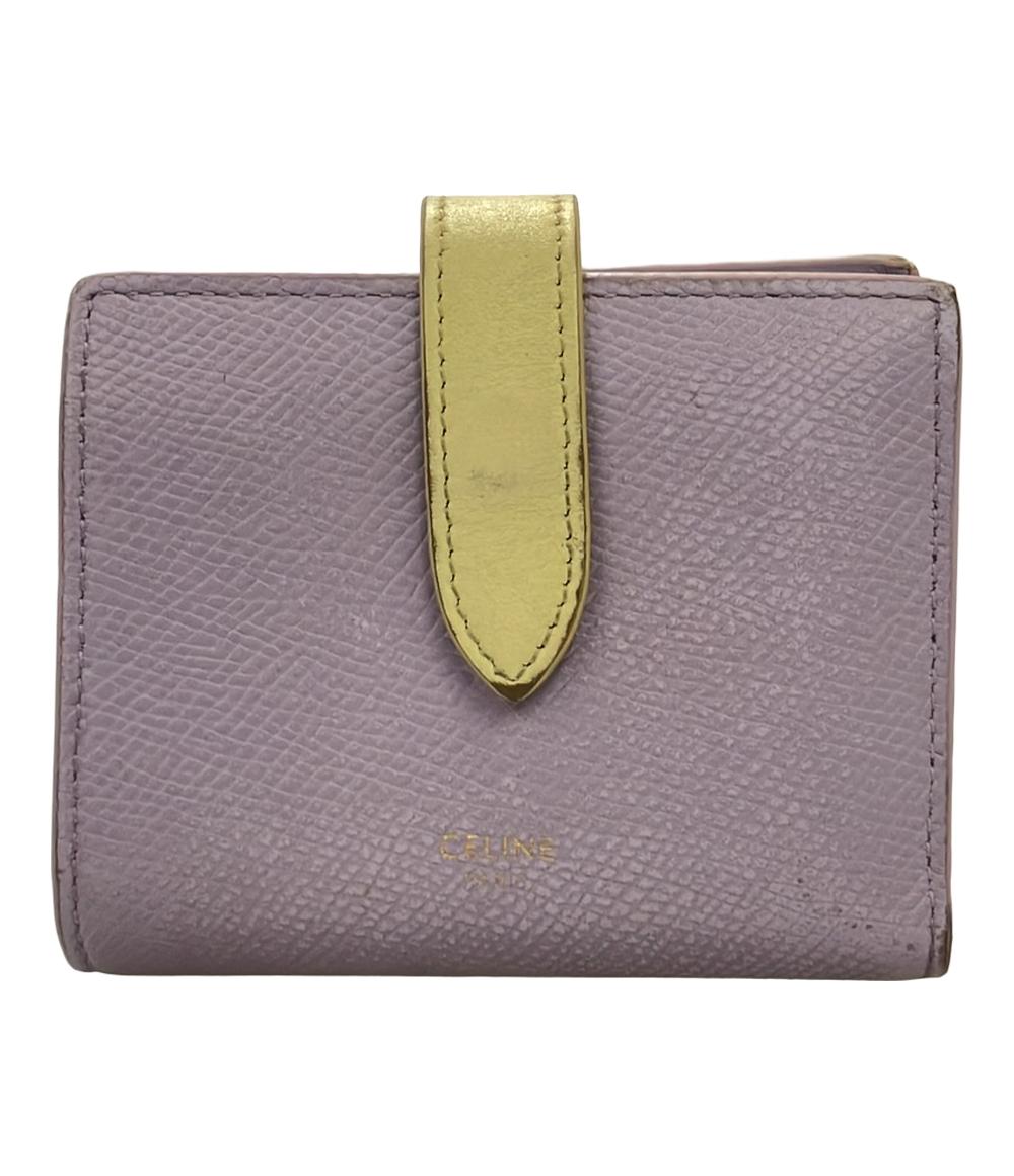 CELINE 二つ折り財布 スモールストラップウォレット レザー レディース