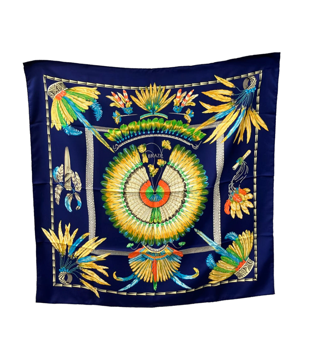 HERMES スカーフ シルク100% カレ90 BRAZIL レディース エルメス