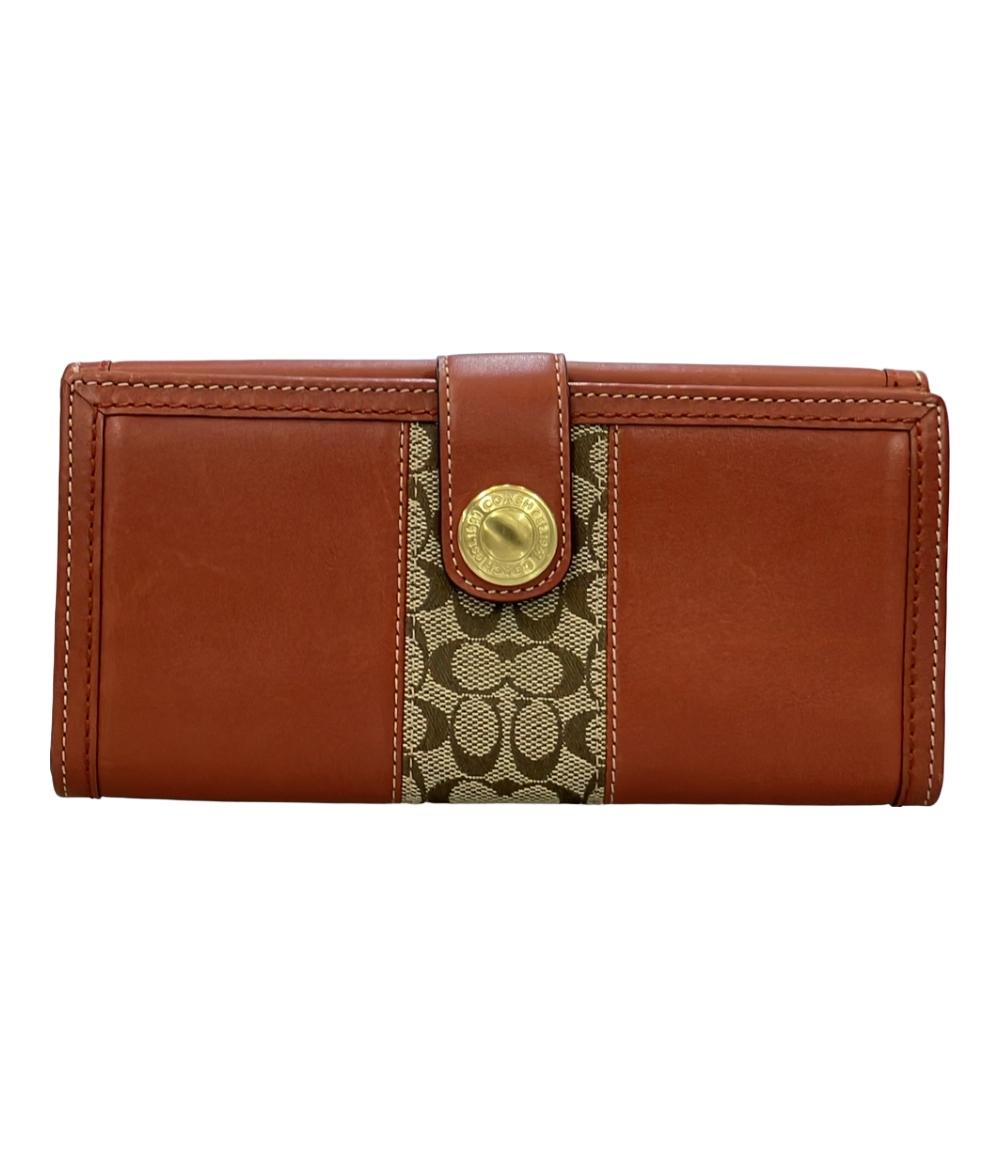 コーチ 二つ折り長財布 ミニシグネチャー レディース COACH