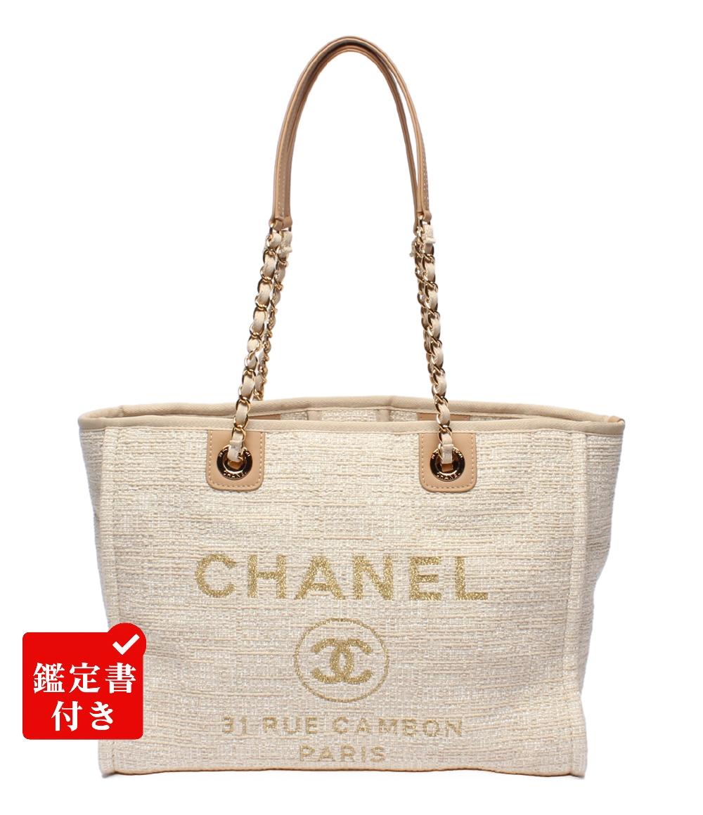 美品 CHANEL トートバッグ ショルダーバッグ 肩掛け ツイード ゴールド