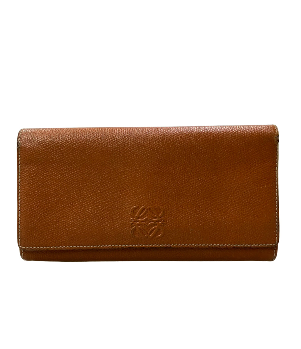 ロエベ　ブラウンレザー 長財布　未使用品 LOEWE 二つ折り長財布 レザー レディース ロエベ – Rehello by BOOKOFF