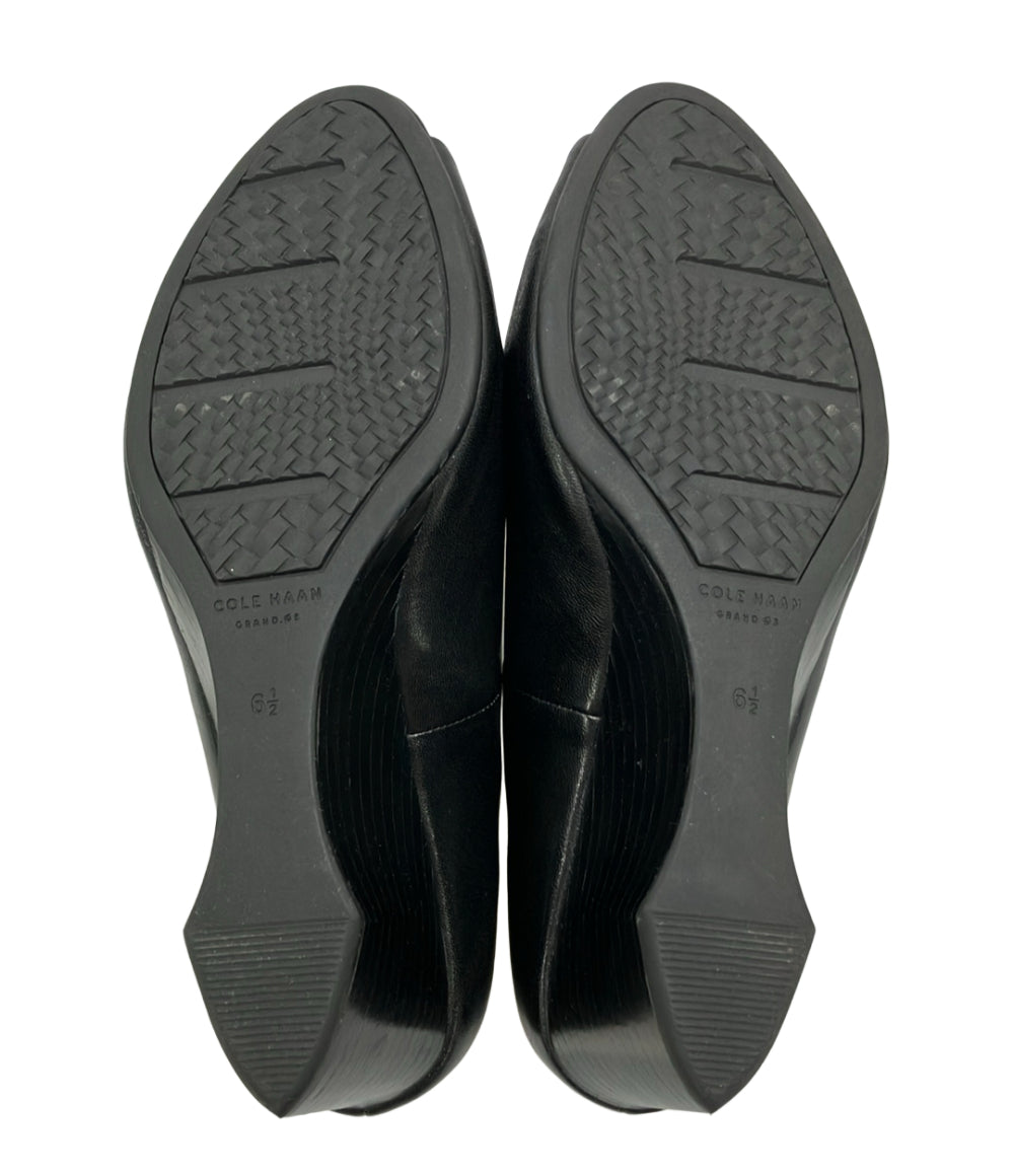 美品 COLE HAAN オープントゥパンプス ウェッジソール レディース SIZE 6.5 (24cm) コールハーン
