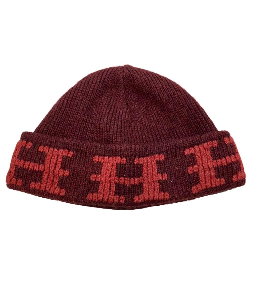 【中古美品】HERMESエルメス　ブラウン ニット帽　カシミヤ100% 中古】 エルメス ニット帽 帽子 メンズ カシミヤ ブラウン SMサイズ