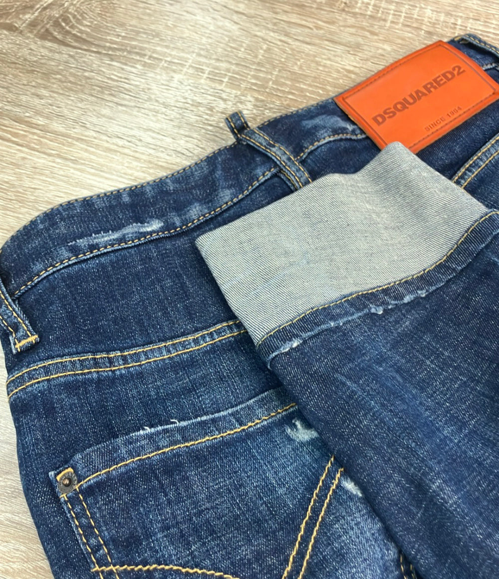DSQUARED2 デニムパンツ ボタンフライ ダメージ加工 21SS Combat Jean S74LB0952 S30342 メンズ SIZE 42 (XS) ディースクエアード
