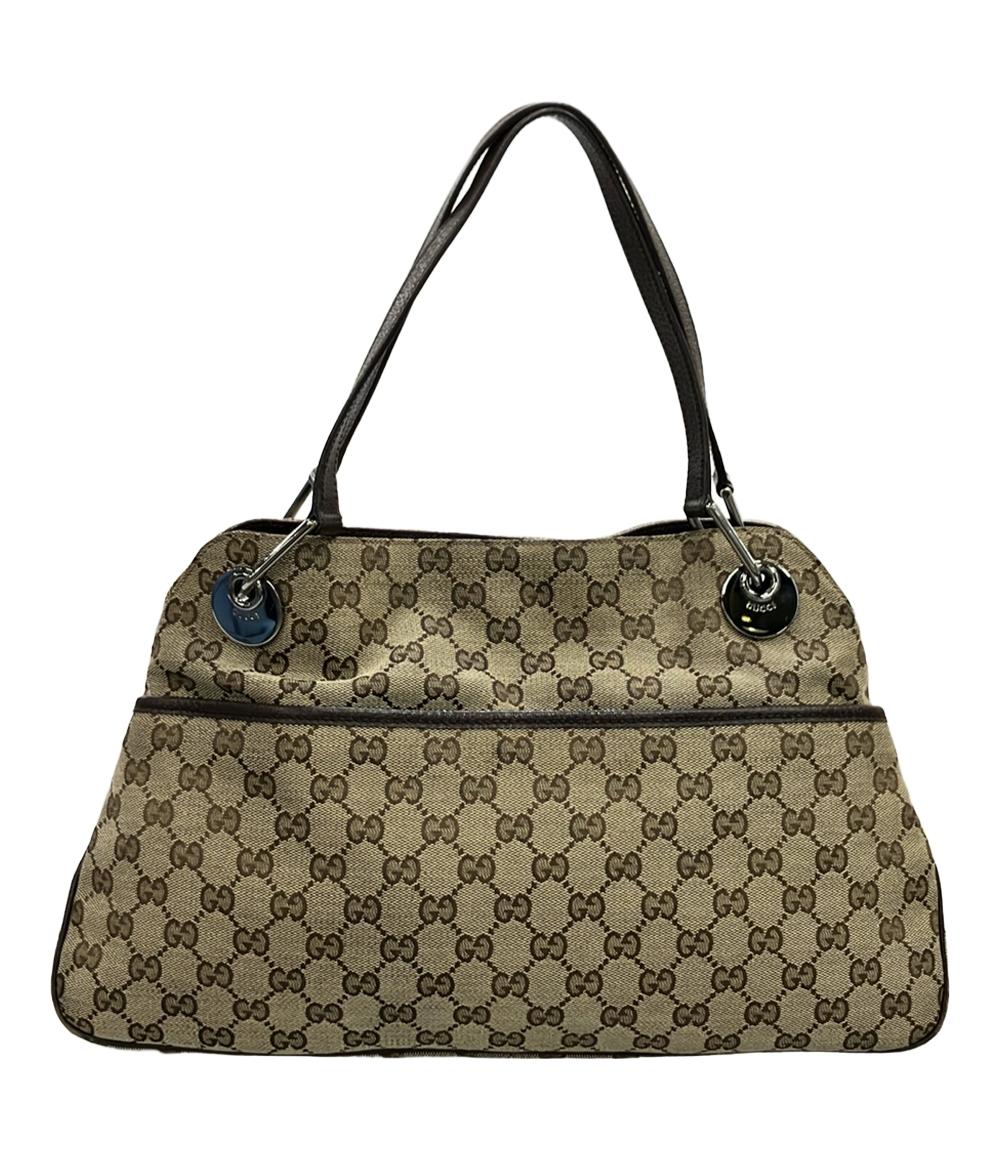 GUCCI ショルダーバッグ 肩掛け レザー キャンバス 121023 204991