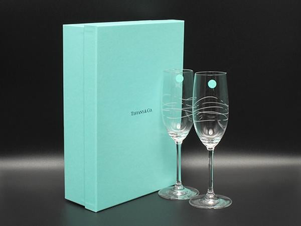 ティファニー シャンパングラス 未使用 新品未使用 Tiffany \u0026 Coグラス 中古TIFFANY\u0026Co.◇グラス⁄2点セット
